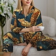 thumbnail image 6 of Bingfone Womens Pajama Sets Leopard Reading Tarot Cards Print,Long Sleeve Loungewear Pajamas Set-XX-Large, 6 of 8
