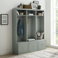 thumbnail image 2 of Crosley Furniture Harper Modern Wood Hall Tree Entryway in Gray (Set of 3), 2 of 15