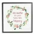thumbnail image 2 of Stupell Industries What Makes You Happy Motivational Phrase Pink Flowers, 12 x 12, Design by Carol Robinson, 2 of 5
