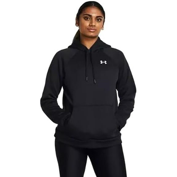 Under Armour Womens Rival ArmourFleece Hoodie, Black, 1X
