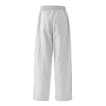 thumbnail image 7 of Men’s Linen Wide Leg Pants Elastic Waist Drawstring | Lightweight Breathable, Loose Fit Full Length Trousers, Big and Tall, Casual Summer Beach Daily Wear, L, 7 of 7
