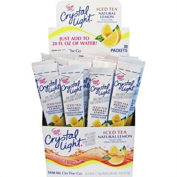 Crystal Light, KRF00757, On-The-Go Ice Tea Flavored Drink Mix Sticks, 30 / Box
