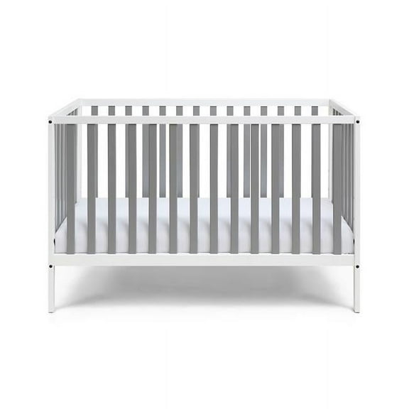 Baby Cache Deux Remi Island Crib, White & Gray