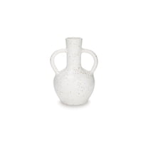 Signature Design by Ashley Dallinworth 13" Vase, White Terra Cotta with Handles