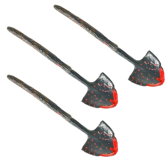 Set of 3 Bloody Spaded Shovels for WWE & AEW Wrestling Action Figures