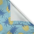thumbnail image 4 of Ambesonne Pineapple Valance Pack of 2, Tasty Tropical Summertime, 54"X12", Azure Blue and Mustard, 4 of 5