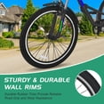 thumbnail image 3 of FICISOG 26-Inch Foldable Adult Tricycle for Women, 7 Speed Adult Folding Trikes with Rear Basket, Carbon Steel 3 Wheel Cruiser Trikes with Double-Wall Wheel Rims for Women Men Seniors, 3 of 8