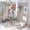 Color-3yushi, variant on Exotic Fruit Collage Travelogue Shower Curtain Set Modern Bathroom Decor Mats 4pcs Fabric Bathroom Curtain Slip Floor Rug Toilet Lid
