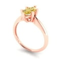 thumbnail image 2 of 1 ct Marquise Cut Natural Citrine Solitaire 14K Rose Gold Womens Engagement Ring, 2 of 5