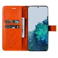 thumbnail image 3 of Allytech Galaxy S22 Wallet Case,Galaxy S22 6.1" 5G Case, Big Butterfly Embossed Kickstand Flip Cover Shockproof Drop Protection Wrist Strap Cards Holder Wallet Case for Samsung Galaxy S22 - Orange, 3 of 6