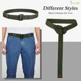 thumbnail image 2 of XIATIAN Men Canvas Fabric Belts Casual Web Cloth Belts with Black Double Ring Buckle 2 Pack, 2 of 7