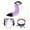Purple Black, variant on Runquan Animals Ears and Tail Cat Ears Hair Band Lolita Cosplay Bell Necklace Choker Black