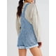 thumbnail image 4 of Pantalones Cortos Vaqueros para Mujer, de Verano Informales, Holgados, Ajustables, con Tirantes. Azul XXL, 4 of 8