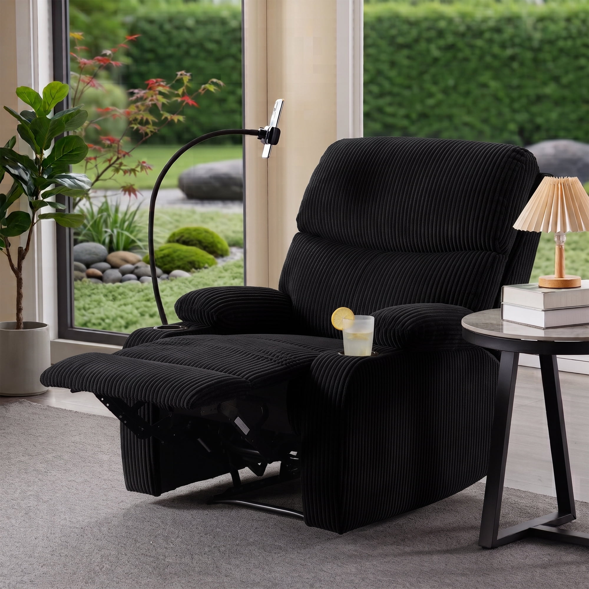 manual recliner chair with phone product