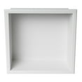 thumbnail image 4 of ALFI brand 12" x 12" White Matte Stainless Steel Square Single Shelf Bath Shower Niche, 4 of 12