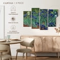 thumbnail image 5 of Elephant Stock Irises 1889 Wall Art - Horizontal Multi Panel Canvas - Living Room Wall Decor - Floral And Botanical Multi Panel - Blue And Teal Decor By Vincent Van Gogh - 68" x 42", 5 of 8