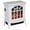 White, variant on HOMCOM Electric Fireplace Heater, Fireplace Stove with Realistic LED Flames and Logs and Overheating Protection, 750W/1500W, Black