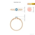 thumbnail image 4 of ANGARA Natural Solitaire Aquamarine Infinity Shank Ring in 14K Rose Gold for Women (Size-4mm) | March Birthstone, Birthday, Anniversary, Jewelry Gift for Women | Natural Aquamarine Ring, 4 of 9