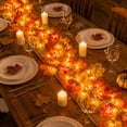 thumbnail image 7 of Yakvarog 6.6ft LED Fall Garland with Lights, Realistic Autumn Maple Leaves Garland Battery Operated for Thanksgiving Halloween Decor, Doorway Stair Railing, Indoor Outdoor, 7 of 7