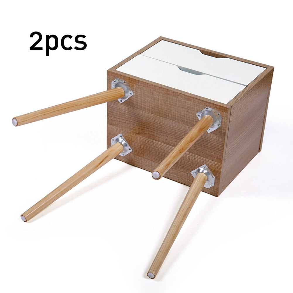 Kepooman 2 Pieces Drawer Chest for Living Room, Modern Design Nightstand for Bedroom, Solid Wood End Table for Hallway, White