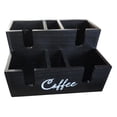 thumbnail image 3 of Organizador de estación de café, soporte para herramientas de barra, organizador de tazas y condimentos para espacios pequeños Negro, 3 of 9