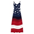 thumbnail image 5 of ChaoHeng Womens Dresses Sundresses for 2026 Independence Day Red White Blue Round Neck Printed Loose Dress Multicolor S, 5 of 7
