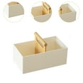 thumbnail image 6 of TISHITA Countertop Organizer,Desktop Storage Box,,Bathroom Kitchen Counter Organizer with Wooden Handle for Entryways Desktop White, 6 of 8