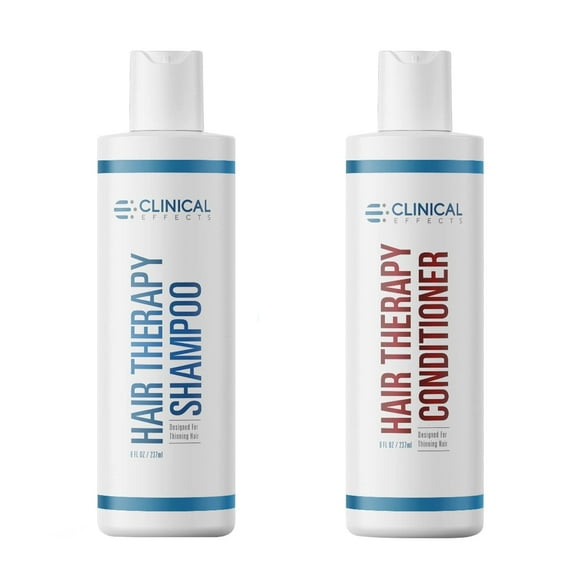 Clinical Effects Hair Therapy Shampoo and Conditioner Set - Hair Growth Shampoo and Conditioner for Thinning Hair - Biotin, Saw Palmetto, and DHT Blocking Ingredients -