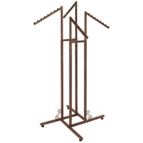 SSWBasics Heavy Duty 4-Way Clothing Rack with Slant Arms Boutique Cobblestone Clothes Rack Premium Clothing Rack for Hanging Clothes Versatile Clothing Racks for Retail Display and Storage