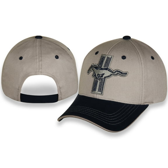 Ford Mustang Tri-Bar Gray and Blue Cotton Hat - Adult