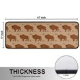 thumbnail image 5 of Kitchen Rugs Sets Of 2,Brown Buffalo Pattern Anti Fatigue Kitchen Mat Rugs Non Slip Washable,Decorative Kitchen Floor Mats for Kitchen,Sink,Laundry,17"x47"+17"x47", 5 of 5