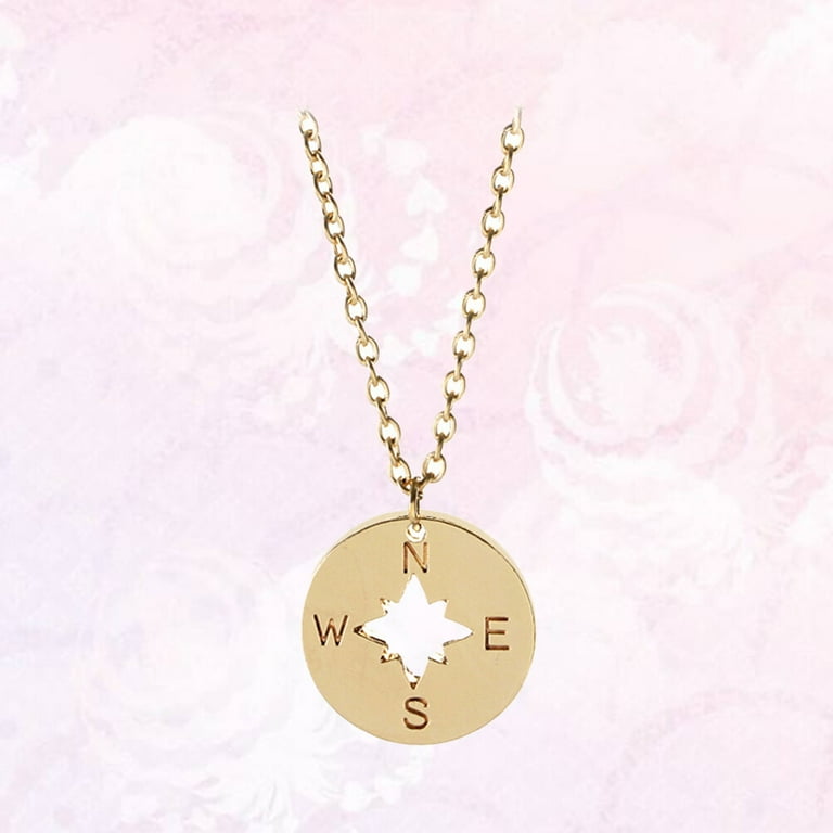 Compass Necklace Friendship Compass Necklace Dainty Necklace for Women Gold Walmart
