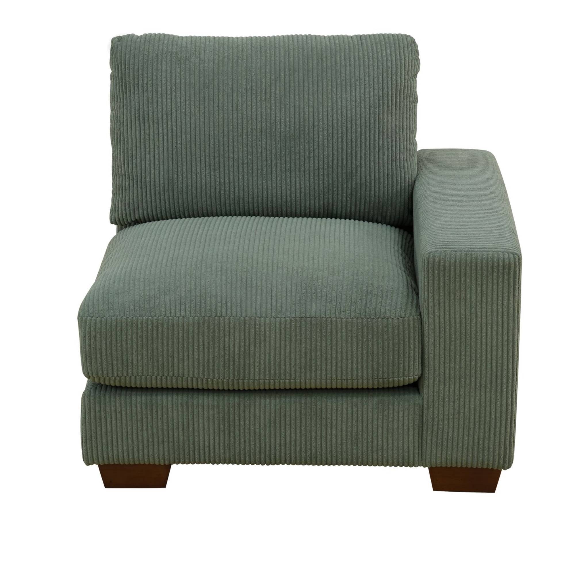 72" Loveseat Sofa, Modern Corduroy Sofa Couch with2 Pillows Small Comfy Couch for Living Room, Green