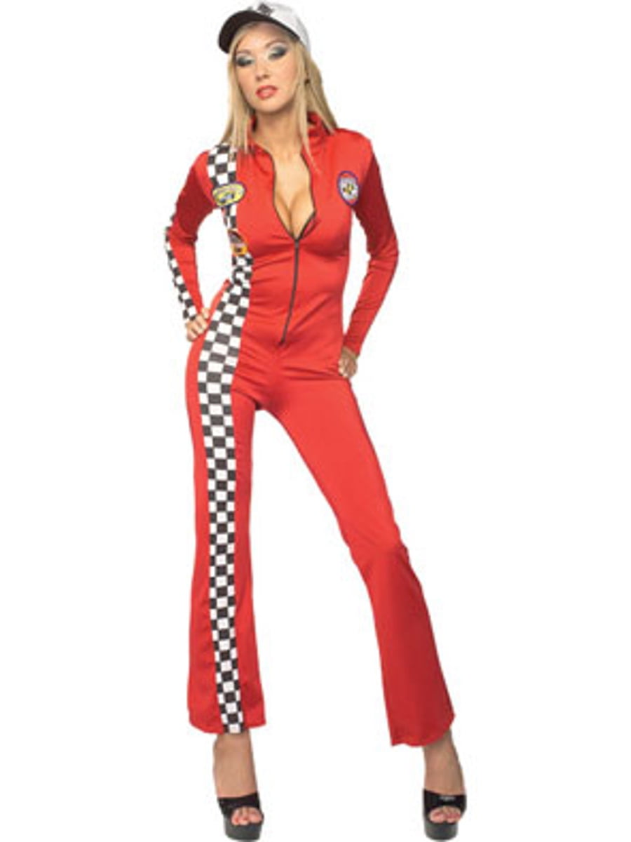 Womens Adult Red Racer Race Car Dr