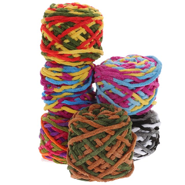 HLONK 6 Rolls Crochet Thread Yarn for Knitting Hook Case Multi Color