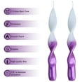 thumbnail image 3 of FCMSHAMD 8.8 inch Purple Candles Sticks -Dripless Taper(2 Pack), 3 of 6