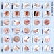 thumbnail image 5 of Set de manicura WOAMA, cortaúñas, 30 unidades, kit de pedicura, azul, 5 of 6