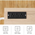 thumbnail image 6 of HOOBRO 43.3" Rolling Kitchen Island with Charging Station Kitchen Island Cart with Spice Rack and Hooks Kitchen Living Room White and Natural WN11UZD01, 6 of 9