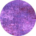 thumbnail image 1 of Ahgly Company Indoor Round Oriental Purple Industrial Area Rugs, 4' Round, 1 of 4