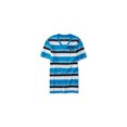 thumbnail image 1 of Playera adornada Aeropostale Cuello en V a rayas bordadas Hombre Azul Pequeño, 1 of 1