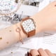 thumbnail image 4 of Reloj de cuarzo cuadrado sencillo con correa de reloj para estudiantes, para hombres y mujeres, estilo temperamental sencillo, 4 of 5