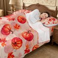 thumbnail image 4 of Erosebridal Pumpkin Leaves Bed Sheets 4-Piece,Fall Harvest Full Size Sheets,Rose,1 Flat Sheet, 1 Fitted Sheet and 2 Pillowcases, 4 of 6