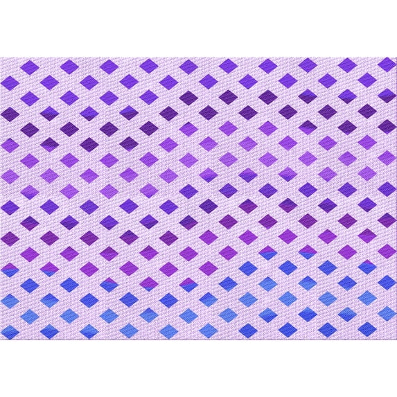 Ahgly Company Machine Washable Indoor Rectangle Transitional Purple Daffodil Purple Area Rugs, 2' x 3'
