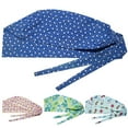 thumbnail image 4 of MesaSe Floral Letter Print Dust Proof Chef Scrub Cap  Bouffant Adjustable Hat, 4 of 10