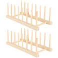 thumbnail image 4 of Fosa Kitchen Utensil Rack,Solid Wood Storage Rack,Dish Storage Rack,2 Set Dish Storage Rack Wooden Kitchen Utensil Organizer Bookshelf Solid Wood Home Ornaments, 4 of 7