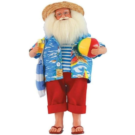 Santa's Workshop 15" Beach Time Santa Figurine