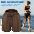 thumbnail image 2 of Unique Bargains Women's Flowy Running Shorts High Waisted Coffee Color Size S, 2 of 7