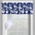 thumbnail image 2 of Ambesonne Nautical Window Valance, Various Shapes Sea Corals, 54" X 18", Lavender Ceil Blue, 2 of 5