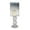 Black Handmade Turned Style Pillar Solid Cylinder 6" x 6" x 16", variant on DecMode Brass Glass Handmade Turned Style Pillar Hurricane Lamp with Faux Mercury Glass Finish