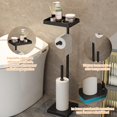 thumbnail image 4 of Ulable Portarrollos de Papel higi&eacute;nico para ba&ntilde;o, para 4 Rollos de Repuesto, portarrollos de Papel higi&eacute;nico con Almacenamiento, Stainless Steel, Negro, 4 of 9